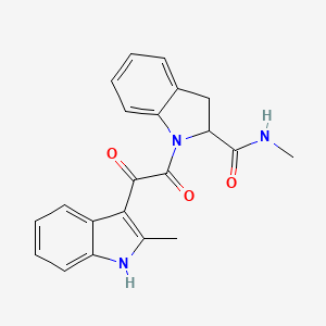 N-methyl-1-(2-(2-methyl-1H-indol-3-yl)-2-oxoacetyl)indoline-2-carboxamide