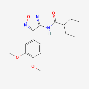 molecular formula C16H21N3O4 B2489608 N-[4-(3,4-dimethoxyphenyl)-1,2,5-oxadiazol-3-yl]-2-ethylbutanamide CAS No. 874192-69-5