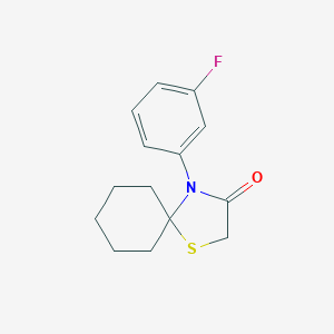 molecular formula C14H16FNOS B248961 4-(3-Fluorophenyl)-1-thia-4-azaspiro[4.5]decan-3-one 