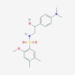 molecular formula C19H26N2O4S B2489615 N-(2-(4-(dimethylamino)phenyl)-2-hydroxyethyl)-2-methoxy-4,5-dimethylbenzenesulfonamide CAS No. 1421530-13-3