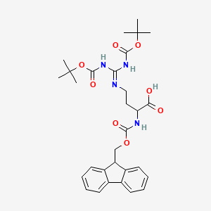 molecular formula C30H38N4O8 B2489617 Fmoc-norArg(Boc)2-OH CAS No. 1263047-29-5; 206183-06-4