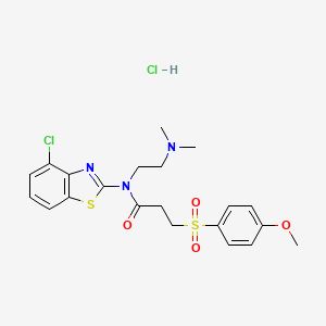 N-(4-chlorobenzo[d]thiazol-2-yl)-N-(2-(dimethylamino)ethyl)-3-((4-methoxyphenyl)sulfonyl)propanamide hydrochloride