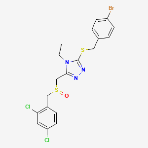 3-[(4-bromobenzyl)sulfanyl]-5-{[(2,4-dichlorobenzyl)sulfinyl]methyl}-4-ethyl-4H-1,2,4-triazole