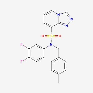 N-(3,4-difluorophenyl)-N-[(4-methylphenyl)methyl]-[1,2,4]triazolo[4,3-a]pyridine-8-sulfonamide