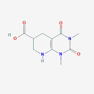 molecular formula C10H13N3O4 B2489629 1,3-Dimethyl-2,4-dioxo-5,6,7,8-tetrahydropyrido[2,3-d]pyrimidine-6-carboxylic acid CAS No. 2193067-79-5