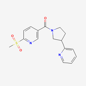 (6-Methylsulfonylpyridin-3-yl)-(3-pyridin-2-ylpyrrolidin-1-yl)methanone