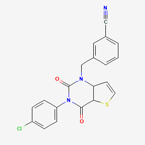 3-{[3-(4-chlorophenyl)-2,4-dioxo-1H,2H,3H,4H-thieno[3,2-d]pyrimidin-1-yl]methyl}benzonitrile