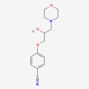 molecular formula C14H18N2O3 B2489640 4-(2-Hydroxy-3-morpholinopropoxy)benzenecarbonitrile CAS No. 383147-05-5