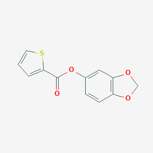 molecular formula C12H8O4S B248965 1,3-Benzodioxol-5-yl 2-thiophenecarboxylate 