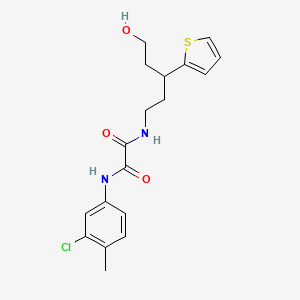 N1-(3-chloro-4-methylphenyl)-N2-(5-hydroxy-3-(thiophen-2-yl)pentyl)oxalamide
