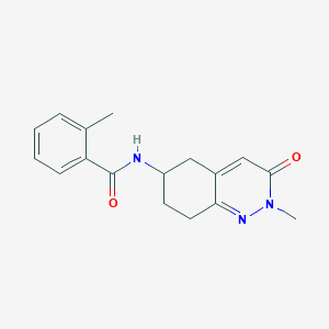 2-methyl-N-(2-methyl-3-oxo-2,3,5,6,7,8-hexahydrocinnolin-6-yl)benzamide
