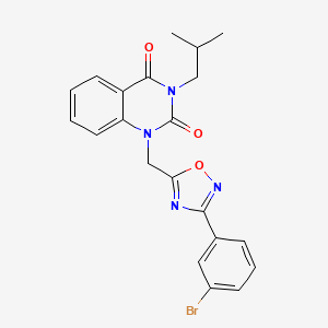 1-((3-(3-bromophenyl)-1,2,4-oxadiazol-5-yl)methyl)-3-isobutylquinazoline-2,4(1H,3H)-dione