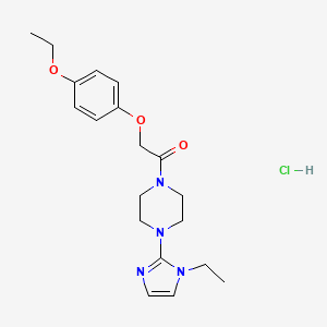 2-(4-ethoxyphenoxy)-1-(4-(1-ethyl-1H-imidazol-2-yl)piperazin-1-yl)ethanone hydrochloride