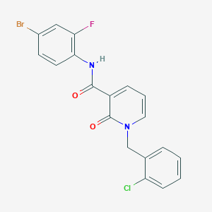 molecular formula C19H13BrClFN2O2 B2489679 N-(4-bromo-2-fluorophenyl)-1-(2-chlorobenzyl)-2-oxo-1,2-dihydropyridine-3-carboxamide CAS No. 899948-03-9
