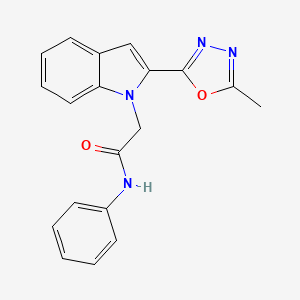 2-[2-(5-methyl-1,3,4-oxadiazol-2-yl)-1H-indol-1-yl]-N-phenylacetamide