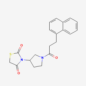 3-(1-(3-(Naphthalen-1-yl)propanoyl)pyrrolidin-3-yl)thiazolidine-2,4-dione