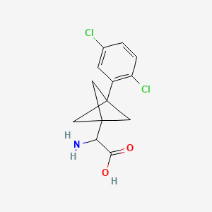 molecular formula C13H13Cl2NO2 B2489693 2-Amino-2-[3-(2,5-dichlorophenyl)-1-bicyclo[1.1.1]pentanyl]acetic acid CAS No. 2287261-50-9