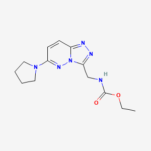 Ethyl ((6-(pyrrolidin-1-yl)-[1,2,4]triazolo[4,3-b]pyridazin-3-yl)methyl)carbamate