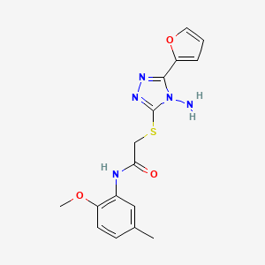 2-{[4-amino-5-(furan-2-yl)-4H-1,2,4-triazol-3-yl]sulfanyl}-N-(2-methoxy-5-methylphenyl)acetamide