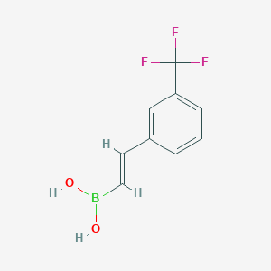 molecular formula C9H8BF3O2 B2489711 2-(3-三氟甲基-苯基)-乙烯硼酸 CAS No. 698998-84-4