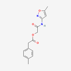 molecular formula C15H16N2O4 B2489714 2-[(5-Methyl-1,2-oxazol-3-yl)amino]-2-oxoethyl (4-methylphenyl)acetate CAS No. 1797878-28-4