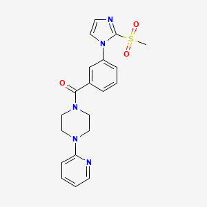 (3-(2-(methylsulfonyl)-1H-imidazol-1-yl)phenyl)(4-(pyridin-2-yl)piperazin-1-yl)methanone