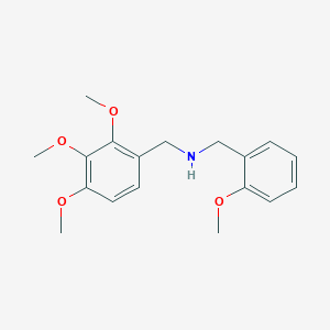 molecular formula C18H23NO4 B248972 1-(2-methoxyphenyl)-N-(2,3,4-trimethoxybenzyl)methanamine 