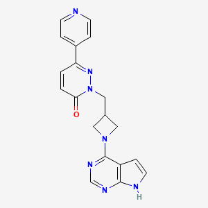 6-(pyridin-4-yl)-2-[(1-{7H-pyrrolo[2,3-d]pyrimidin-4-yl}azetidin-3-yl)methyl]-2,3-dihydropyridazin-3-one