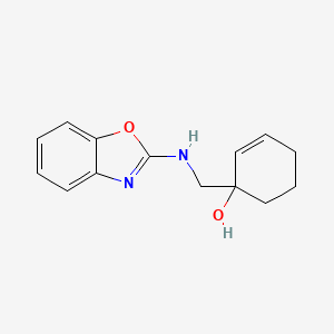 molecular formula C14H16N2O2 B2489732 1-[(1,3-Benzoxazol-2-ylamino)methyl]cyclohex-2-en-1-ol CAS No. 2379978-75-1