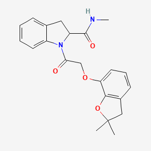 1-(2-((2,2-dimethyl-2,3-dihydrobenzofuran-7-yl)oxy)acetyl)-N-methylindoline-2-carboxamide