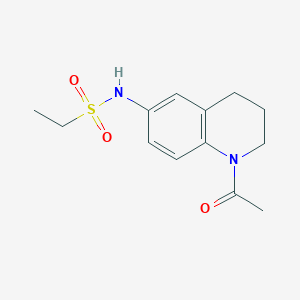 molecular formula C13H18N2O3S B2489741 N-(1-acetyl-3,4-dihydro-2H-quinolin-6-yl)ethanesulfonamide CAS No. 941915-80-6