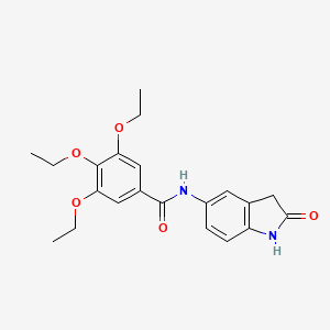 molecular formula C21H24N2O5 B2489745 3,4,5-triethoxy-N-(2-oxoindolin-5-yl)benzamide CAS No. 921774-93-8