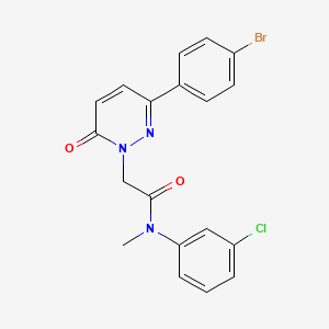molecular formula C19H15BrClN3O2 B2489746 2-(3-(4-bromophenyl)-6-oxopyridazin-1(6H)-yl)-N-(3-chlorophenyl)-N-methylacetamide CAS No. 1252817-39-2