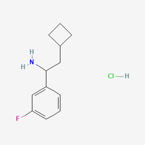 molecular formula C12H17ClFN B2489753 2-环丁基-1-(3-氟苯基)乙胺盐酸盐 CAS No. 2197055-24-4