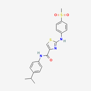 N-(4-isopropylphenyl)-2-((4-(methylsulfonyl)phenyl)amino)thiazole-4-carboxamide