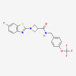 1-(6-fluorobenzo[d]thiazol-2-yl)-N-(4-(trifluoromethoxy)benzyl)azetidine-3-carboxamide