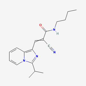 N-butyl-2-cyano-3-[3-(propan-2-yl)imidazo[1,5-a]pyridin-1-yl]prop-2-enamide