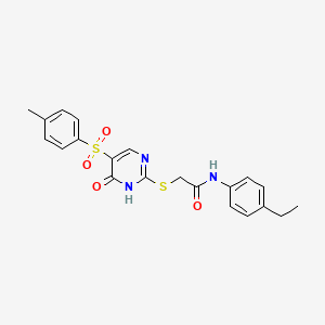 N-(4-ethylphenyl)-2-((6-oxo-5-tosyl-1,6-dihydropyrimidin-2-yl)thio)acetamide