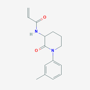 molecular formula C15H18N2O2 B2489769 N-[1-(3-Methylphenyl)-2-oxopiperidin-3-yl]prop-2-enamide CAS No. 2361637-91-2
