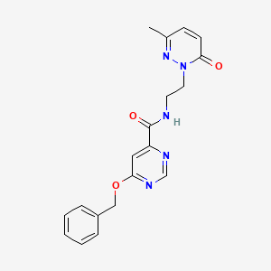 6-(benzyloxy)-N-(2-(3-methyl-6-oxopyridazin-1(6H)-yl)ethyl)pyrimidine-4-carboxamide