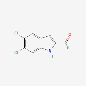 molecular formula C9H5Cl2NO B2489784 5,6-dichloro-1H-indole-2-carbaldehyde CAS No. 180868-82-0