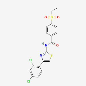 N-(4-(2,4-dichlorophenyl)thiazol-2-yl)-4-(ethylsulfonyl)benzamide