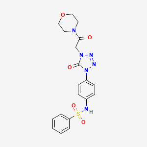 N-(4-(4-(2-morpholino-2-oxoethyl)-5-oxo-4,5-dihydro-1H-tetrazol-1-yl)phenyl)benzenesulfonamide