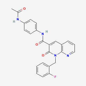 molecular formula C24H19FN4O3 B2489793 N-(4-乙酰氨基苯基)-1-(2-氟苯甲基)-2-氧代-1,2-二氢-1,8-萘啶-3-羧酰胺 CAS No. 1005296-44-5