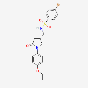 molecular formula C19H21BrN2O4S B2489794 4-溴-N-((1-(4-乙氧苯基)-5-氧代吡咯啉-3-基甲基)苯磺酰胺 CAS No. 954605-10-8