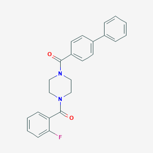 molecular formula C24H21FN2O2 B248980 [4-(Biphenyl-4-carbonyl)-piperazin-1-yl]-(2-fluoro-phenyl)-methanone 