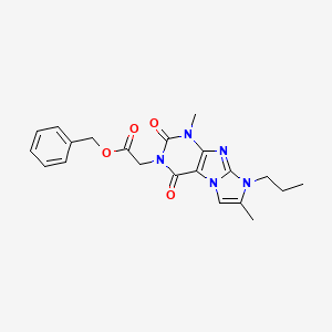 benzyl 2-(1,7-dimethyl-2,4-dioxo-8-propyl-1H-imidazo[2,1-f]purin-3(2H,4H,8H)-yl)acetate