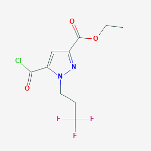 Ethyl 5-(chlorocarbonyl)-1-(3,3,3-trifluoropropyl)-1H-pyrazole-3-carboxylate