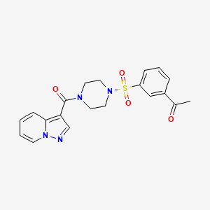 1-(3-((4-(Pyrazolo[1,5-a]pyridine-3-carbonyl)piperazin-1-yl)sulfonyl)phenyl)ethanone