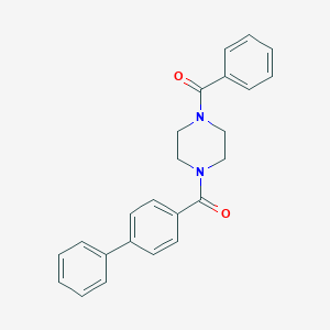 molecular formula C24H22N2O2 B248982 Biphenyl-4-yl[4-(phenylcarbonyl)piperazin-1-yl]methanone 